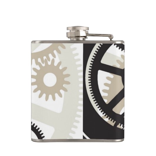 Cog-wielen Heupfles (Achterkant)