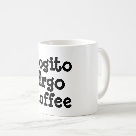 Cogito Ergo café Mug (Devant droit)
