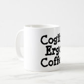 Cogito Ergo Coffee Mok (Voorkant links)