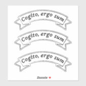 Cogito, ergo sum - ik denk dus ik ben sticker (Vel)