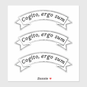 Cogito, ergo sum - Ik denk, dus ik ben Sticker