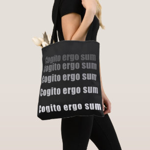 Cogito, ergo sum Latijns Citaat Draagtas