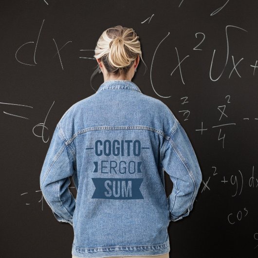 Cogito ergo sum - Latijnse uitdrukking Denim Jacket