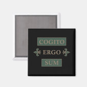 Cogito ergo sum magneet (Voorkant / Achterkant)