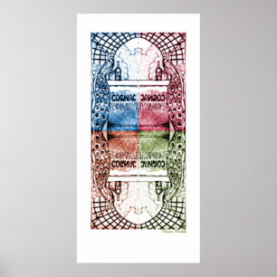 Cognac 4-kleuren poster