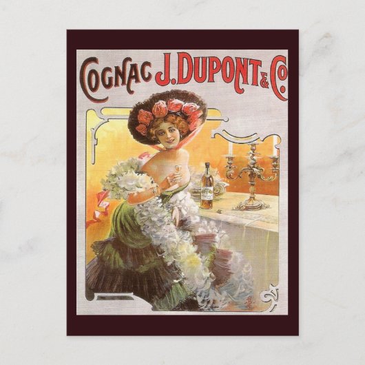 Cognac Advertisement Briefkaart (Voorkant)
