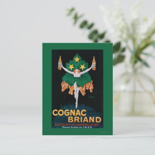 Cognac Briand Promotion Poster Briefkaart (Staand voorkant)