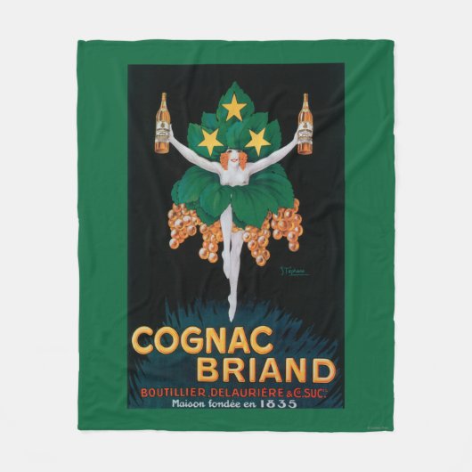 Cognac Briand Promotion Poster Fleece Deken (Voorkant)