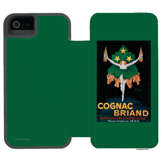 Cognac Briand Promotion Poster Incipio iPhone Portemonnee Hoesje (Agenda Open)