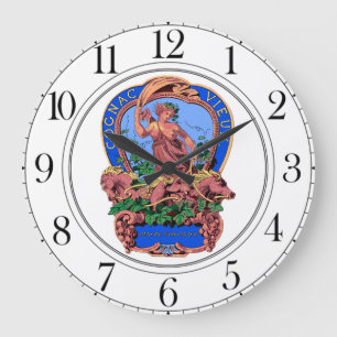  cognac-label balk grote klok