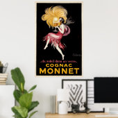 Cognac Monnet van Cappiello Vintage Poster (Thuiskantoor)