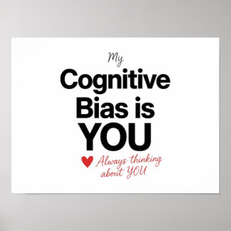 Cognitieve bias-poster Psychologiestudent Geschenk Poster