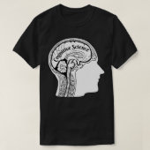 Cognitive Science Brain Skull Anatomy Dark Academi T-shirt (Design voorkant)