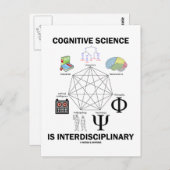 Cognitive Science is interdisciplinair Briefkaart (Voorkant / Achterkant)