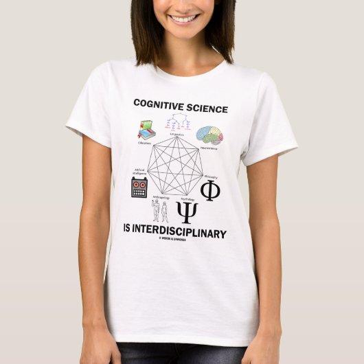 Cognitive Science is interdisciplinair T-shirt (Voorkant)
