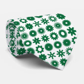 Cogs - Forest Green op White Stropdas (Opgerold)