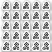Cogs Gears Steampunk Mechanical Icon Bujo Planner Sticker (Voorkant)
