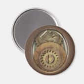  Cogs Steampunk Rond Magneet (Voorkant / Achterkant)