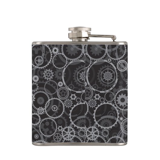 Cogwielpatroon Heupfles (Achterkant)