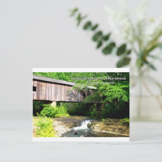 COHEELEE CREEK DEED BRIDGE - HILTON, GA BRIEFKAART (Staand voorkant)