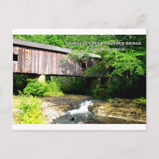 COHEELEE CREEK DEED BRIDGE - HILTON, GA BRIEFKAART (Voorkant)