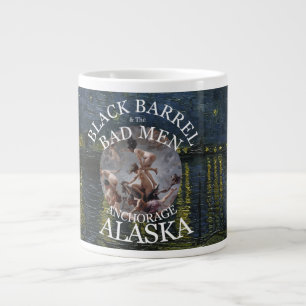 COHO CHINOOK BLACK BARREL & DE SLECHTE MENSEN ANCH EXTRA GROTE BEKER
