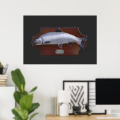 Coho Salmon Trophy Display Plaque Poster (Thuiskantoor)