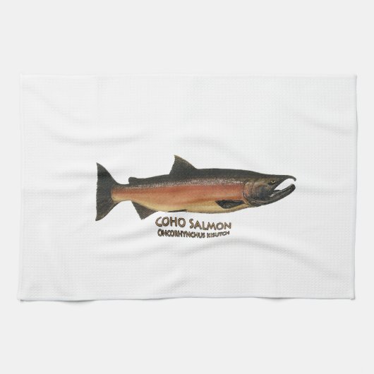 Coho - Silver Salmon (paaifase) Theedoek (Horizontaal)