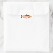 Coho - Silver Salmon (paaifase) Vierkante Sticker (Tas)