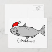 Cohoho Kerstzalm Doodle Feestdagenkaart (Voorkant / Achterkant)
