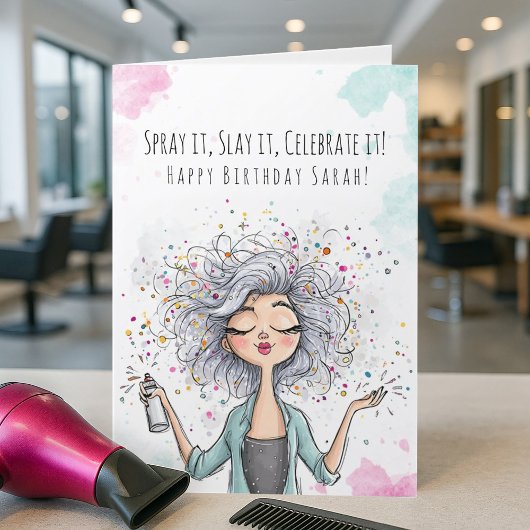 Coiffeur Carte d'anniversaire pour Stylist Friend