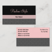 Coiffeur Carte de visite Damask (Devant / Derrière)