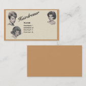 COIFFEUR - CARTE TRÈS PROFESSIONNELLE 1 DE PROFIL (Devant / Derrière)