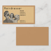 COIFFEUR - CARTE TRÈS PROFESSIONNELLE de PROFIL (Devant / Derrière)