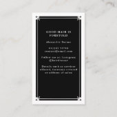 Coiffeur céleste Tarot Carte de visite noir (Dos)