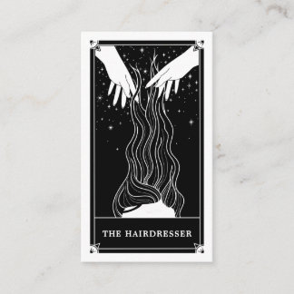 Coiffeur céleste Tarot Carte de visite noir
