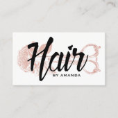 Coiffeur Ciseaux Vintage & Rose Rendez-vous (Devant)