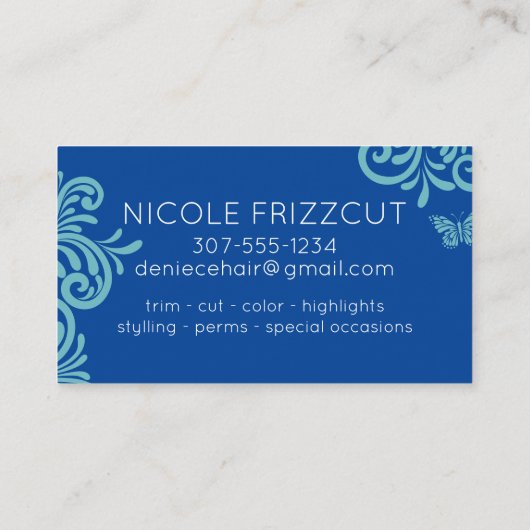 Coiffeur coiffeur carte de visite (Dos)