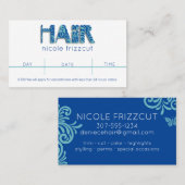 Coiffeur coiffeur carte de visite (Devant / Derrière)