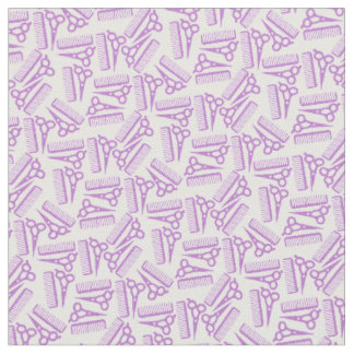 Coiffeur, coiffeur, ciseaux en tissu violet