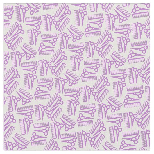 Coiffeur, coiffeur, ciseaux en tissu violet (Fermer)