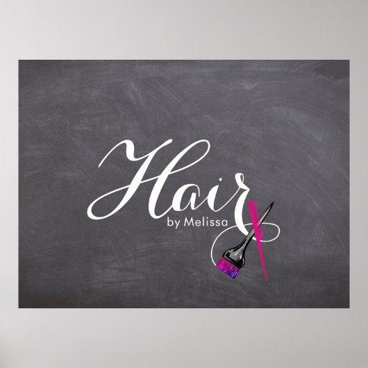 Coiffeur / Coiffeuse Moderne de Tableau de Menu (Devant)