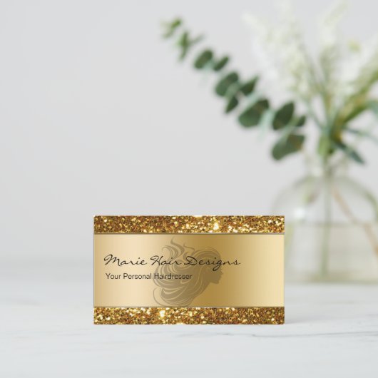 Coiffeur de beauté classique Cartes de visite (Debout devant)