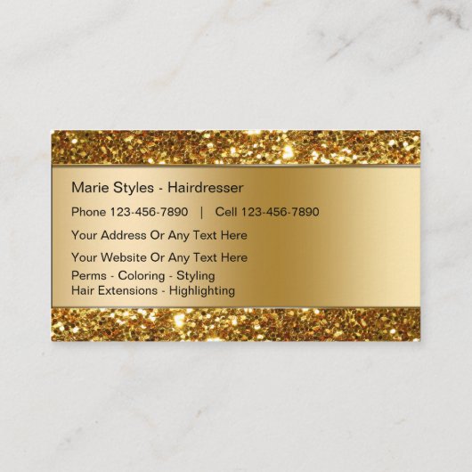 Coiffeur de beauté classique Cartes de visite (Dos)