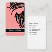 Coiffeur de cartes de visite de beauté (Devant / Derrière)