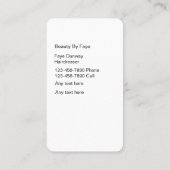 Coiffeur de cartes de visite de beauté (Dos)