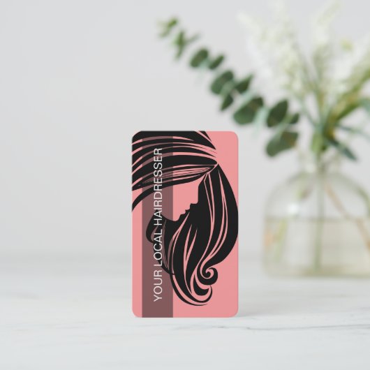 Coiffeur de cartes de visite de beauté (Debout devant)