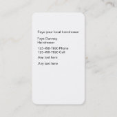 Coiffeur de cartes de visite de beauté (Dos)