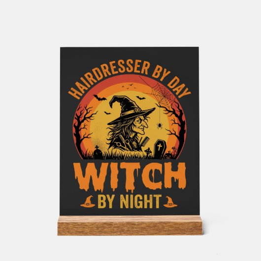Coiffeur de jour Sorcière de nuit Design Halloween (Recto)