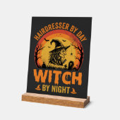 Coiffeur de jour Sorcière de nuit Design Halloween (Angle)